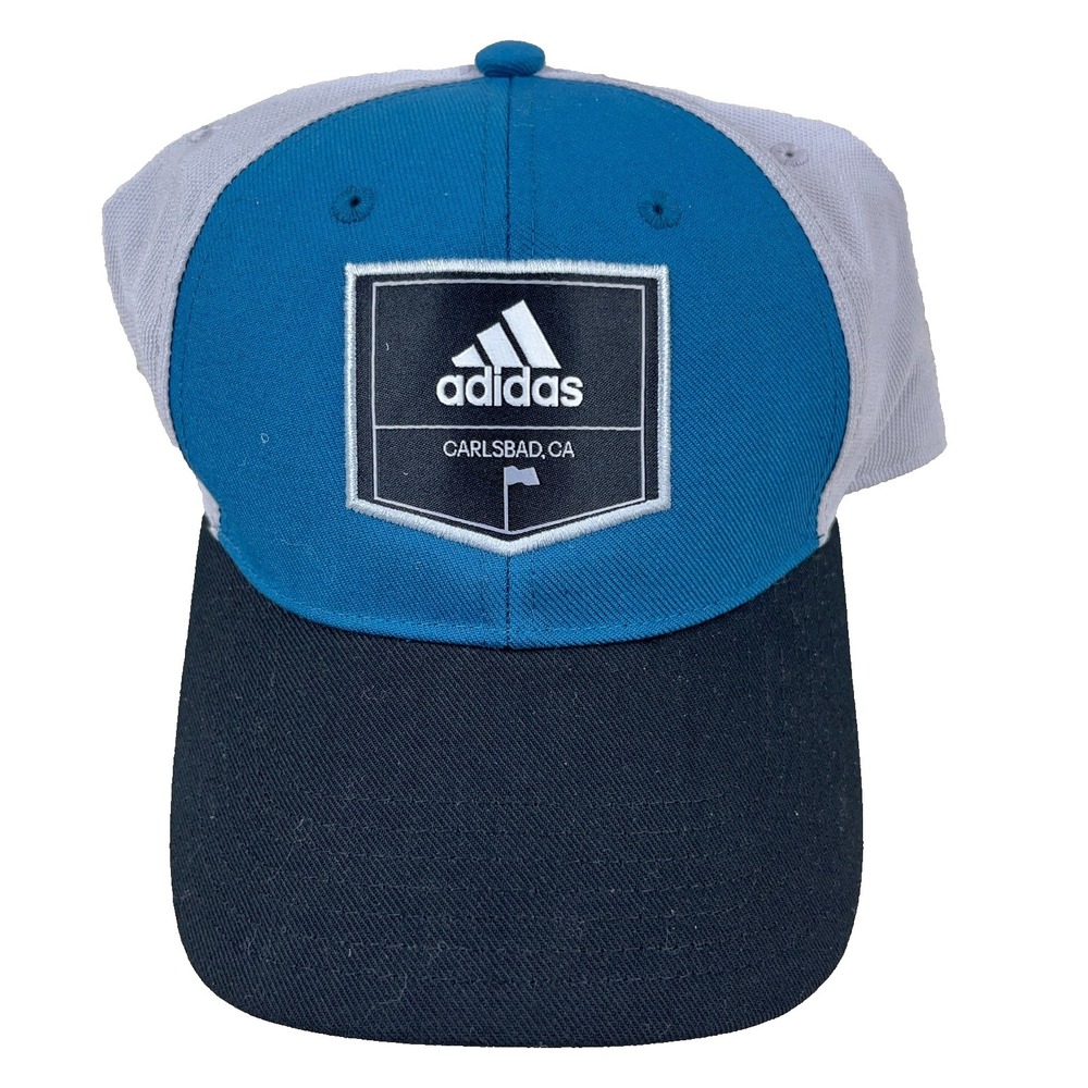 Adidas‎ Hat Cap Snapback Blue Gray Carlsbad CA Golf Patch Dad Baseball Mens
